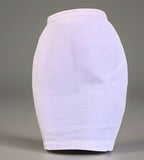 Thierry Mugler Couture White Cotton Piqué Fitted Skirt XS 1990s Vintage