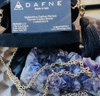 DAFNE Italy New Rare Star Round Clutch W/chain Quilted Suede Crystal Embellished