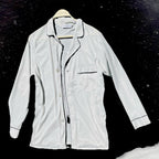 Vintage Christian Dior Monsieur SZ M Unisex Pale Blue /off White Classic Shirt
