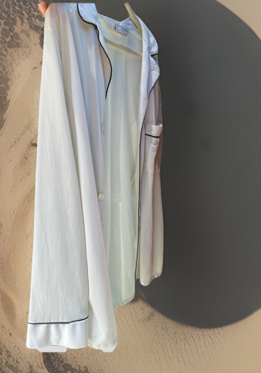 Vintage Christian Dior Monsieur SZ M Unisex Pale Blue /off White Classic Shirt