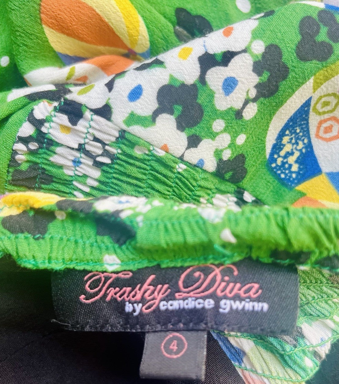 Vintage Trashy Diva Retro Dress Pin Up Summer Beach Rare Candice Gwinn Size 4