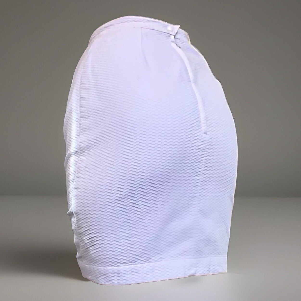 Thierry Mugler Couture White Cotton Piqué Fitted Skirt XS 1990s Vintage