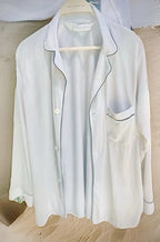 Vintage Christian Dior Monsieur SZ M Unisex Pale Blue /off White Classic Shirt